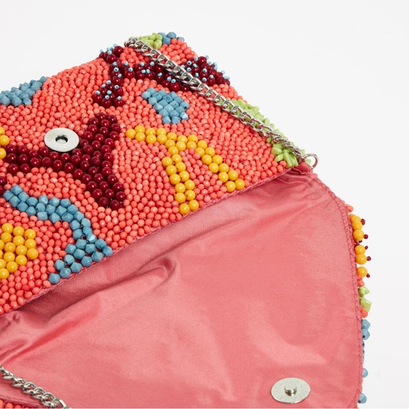 VIRAL COLORFUL BEADED BAG, Handcrafted in India - Picture 4 of 4